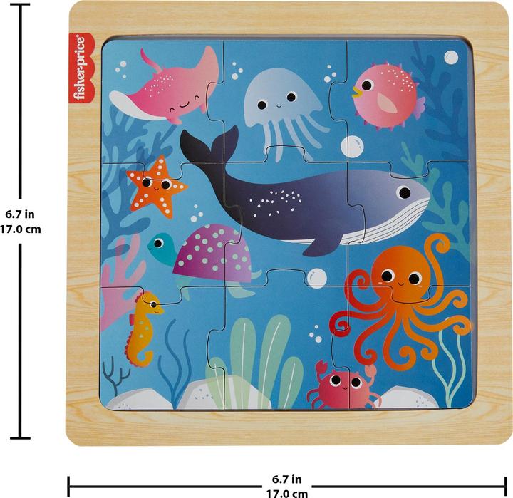 Actual product image Fisher-Price Wooden Jigsaw Puzzle (9 pieces)