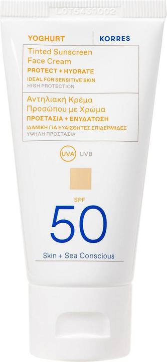 Image du produit Korres Yogurt Sunscreen Face Cream With Color Spf50 50ml (Crème solaire visage, SPF 50, 50 ml)