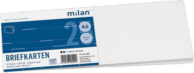 Folia Bringmann Milan letter cards 25 pieces A6 double landscape (25 pcs.)