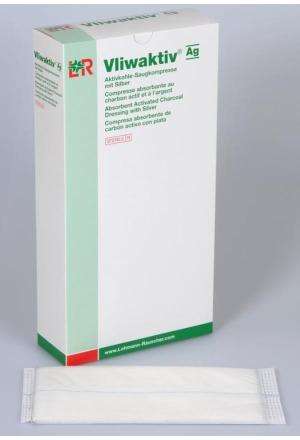 Actual product image Vliwaktiv Ag activated carbon dressing sterile
