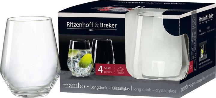 Produktbild Ritzenhoff & Breker Longdrinkglas "MAMBO", 0,4 l (4 dl, 4 x, Longdrinkgläser)
