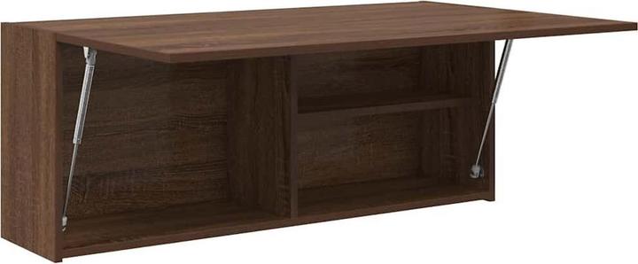 Actual product image VidaXL Brown oak-look bathroom wall cabinet 100x25x40 cm wood-based material (100 x 25 x 40 cm)
