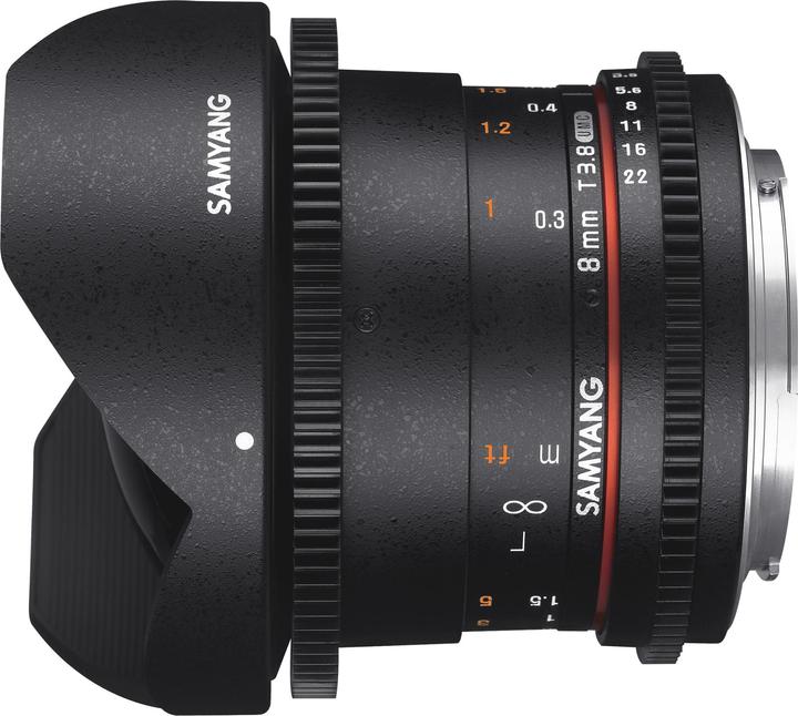 Image du produit Samyang V-DSLR 8mm T/3.8 UMC Fish-Eye CS II Lens for Sony A, Black (Sony A, APS-C / DX)