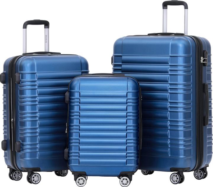 Beibye Hartschalen Koffer Blau Set (115 l, M (50 - 90l), L (90 - 115l), XL (ab 115l))