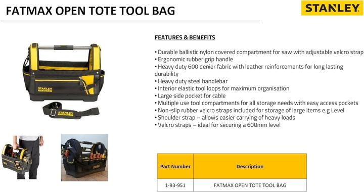 Produktbild Stanley Werkzeugtasche (1 Teile)