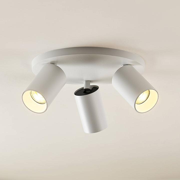 Image du produit Arcchio Brinja spot de plafond, rond, 3-fl., blanc (GU10)