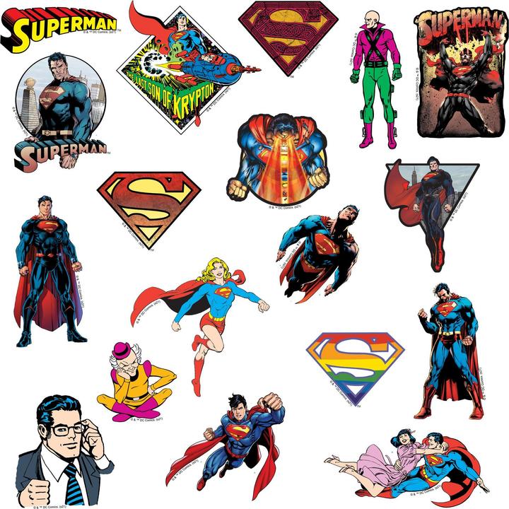 Actual product image Superman Deluxe Character Stickers (Pack of 50)