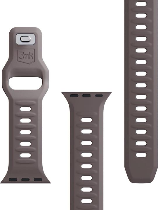 Produktbild 3MK Silicone Watch Strap brązowy/taupe dla Apple Watch 38/40/41mm (Silikon, Edelstahl)