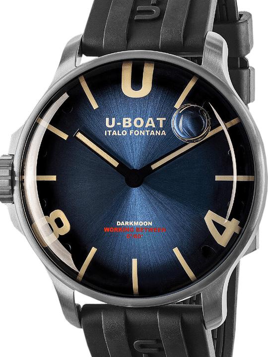 Immagine prodotto U-Boat 8704/C Orologio da uomo Darkmoon Blue SS Soleil 44mm 5ATM (Orologio da polso analogico, 44 mm)
