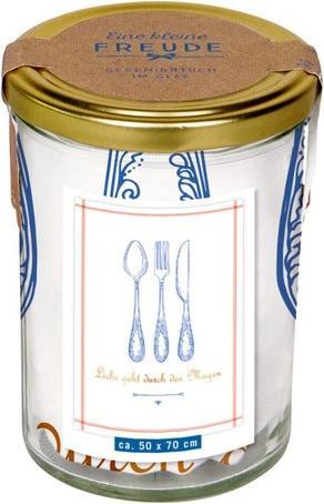 Produktbild Die Spiegelburg Geschirrtuch im Glas "Liebe geht durch den Magen" (50 x 70 cm)