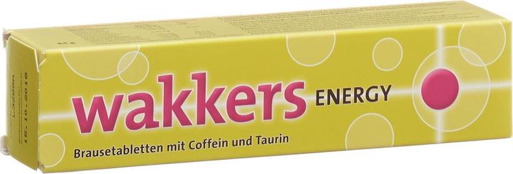 Actual product image Wakkers Energy Caffeine Taurine min B 20 effervescent tablets (20 Piece, Effervescent tablet, 112 g)