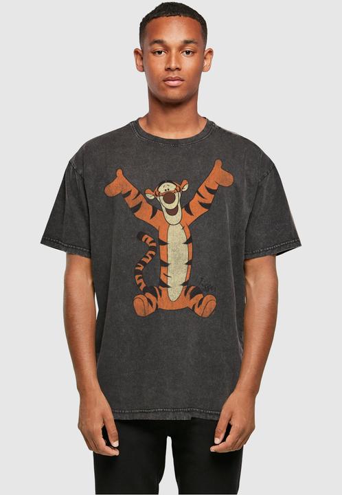 Actual product image Absolute Cult Winnie The Pooh - Tigger Classic Acid Washed Oversize Tee - 115203 (L)