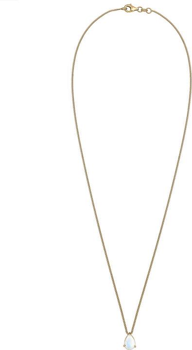 Immagine prodotto Elli Collana di pietre preziose, gocce (Pietra lunare, Argento 925 placcato oro, 45 cm)