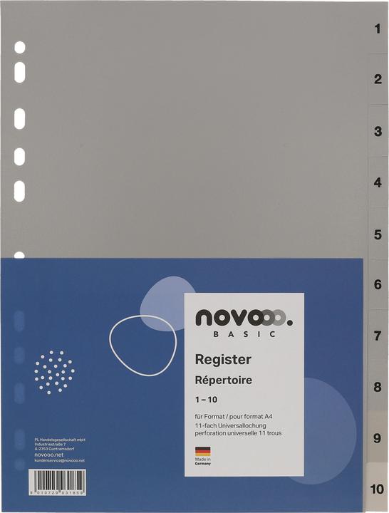 Immagine prodotto Novooo Indice PP grigio A4