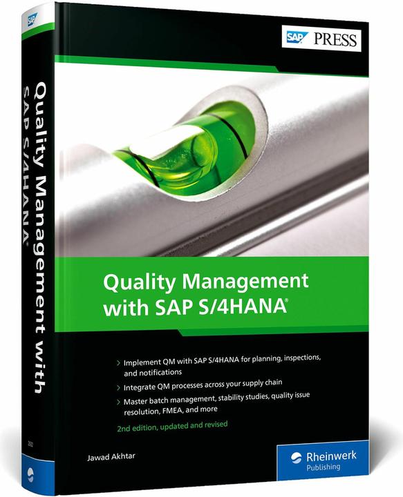 Immagine prodotto Quality Management with SAP S/4HANA (Inglese, Jawad Akhtar, 2025)