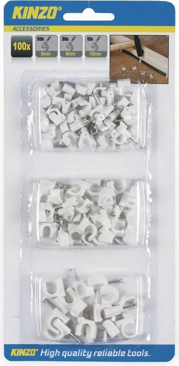 Produktbild Kinzo Kabelclips 100er Set