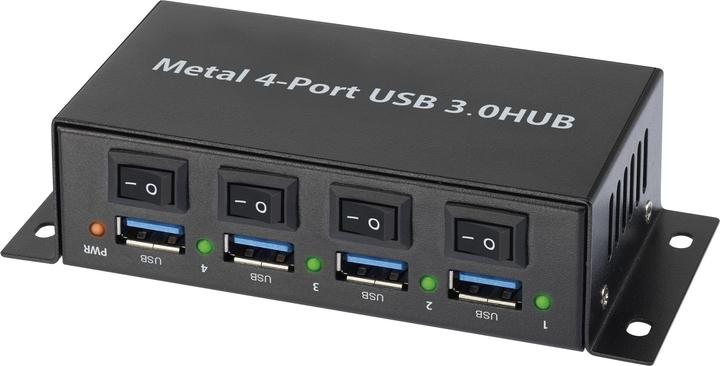 Immagine prodotto Renkforce Hub USB 3.0 a 4 porte in metallo (USB-B, 4 Porti)