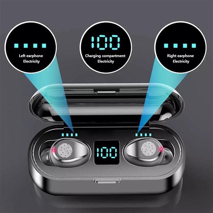 Produktbild PhoneLook Kabellose Bluetooth Kopfhörer TWS F9 inkl. Mikrofon, Touch Control und Lade Etui mit LED Anzeige (Kabellos)