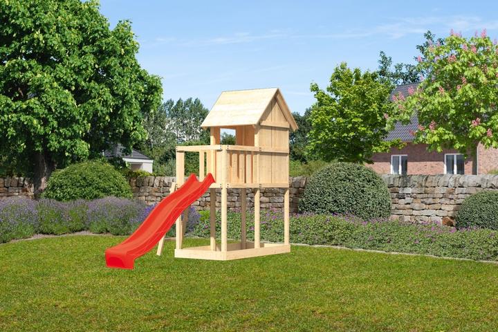 Produktbild Karibu Spielturm Frieda mit Anbau und Rutsche
