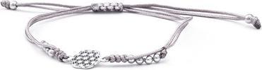 Beneto Stylish gray lanyard kabala bracelet Mandala AGB562 (L)