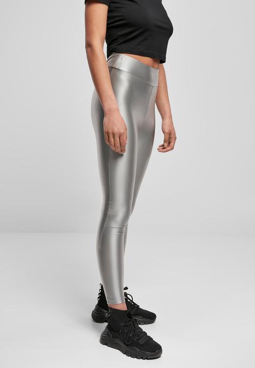 Actual product image Urban Classics Ladies Highwaist Shiny Metallic Leggings - 12470 (4XL)