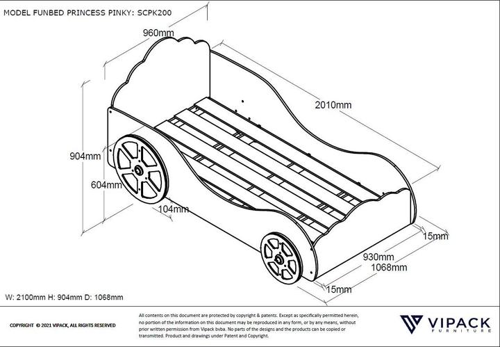 Produktbild Vipack Autobett (90 x 200 cm)