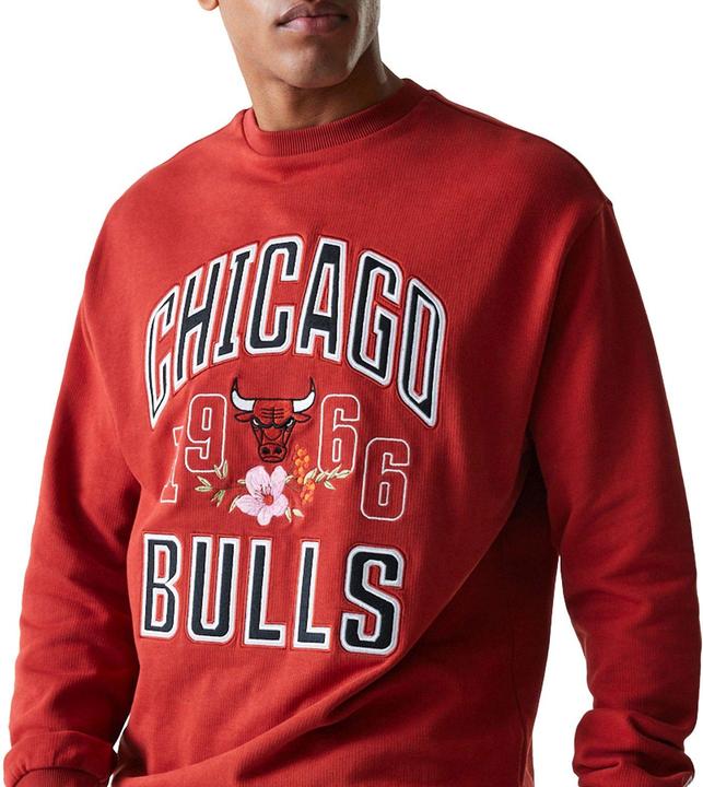 New Era Oversize NBA Pullover - FLORAL Chicago Bulls rot M (M)