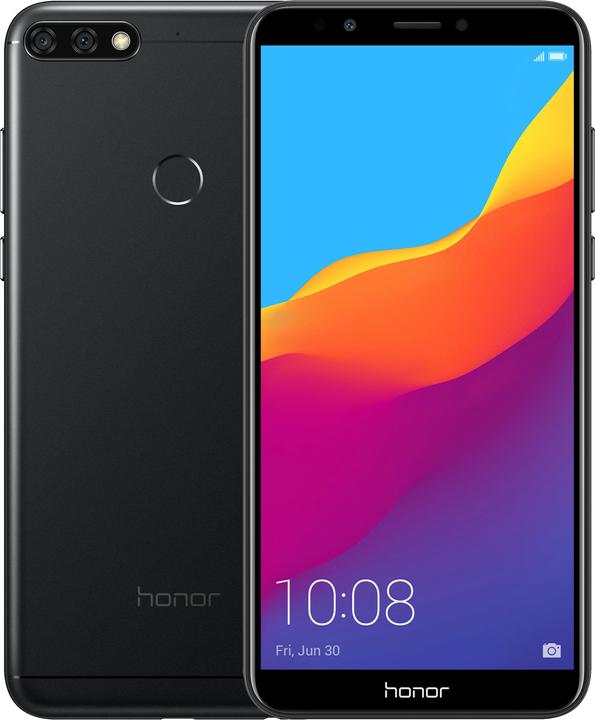 Honor 7c (32 GB, Black, 5.99", Dual SIM + SD, 12.98 Mpx, 4G)