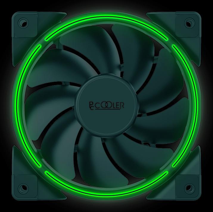 Produktbild Pccooler CORONA mit grüner Beleuchtung (120 mm, 1 x)