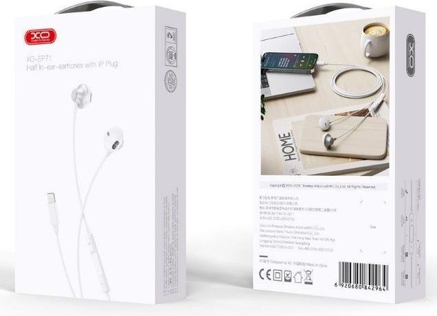 Actual product image xO wired earphones EP71 Lightning white (Cable)