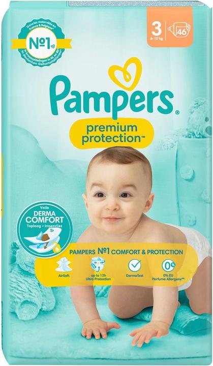 Produktbild Pampers Premium Protection (Gr. 3, Tragepack, 46 Stück)