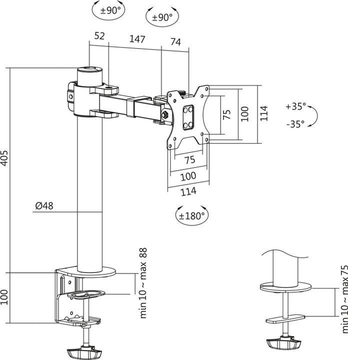Actual product image LogiLink 17-, max (Table, 32")