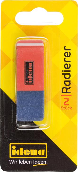 Produktbild Idena Radierer rot/blau 2er