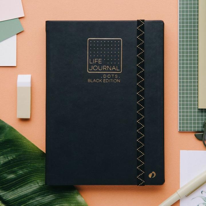 Image du produit Quo Vadis Carnet de notes Life Journal 21 Black (150 x 210 mm, Couverture rigide, Allemand)
