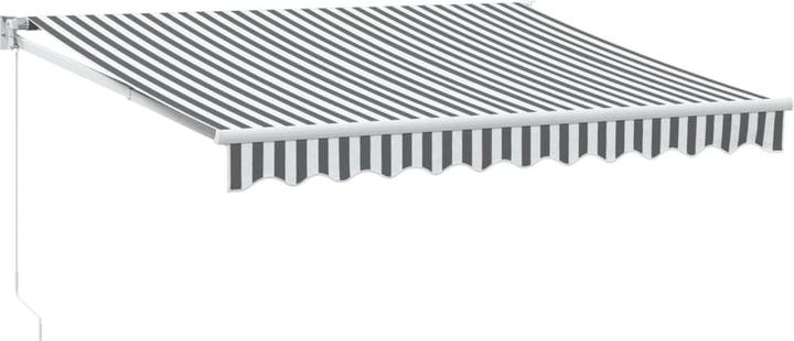 Produktbild VidaXL Markise Einziehbar Gelenkarmmarkise Sonnenmarkise Anthrazit Weiss Stoff (3 m)