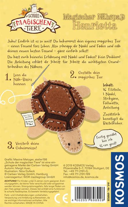 Actual product image Kosmos The School of Magical Animals - Magical Sewing Fun Henrietta