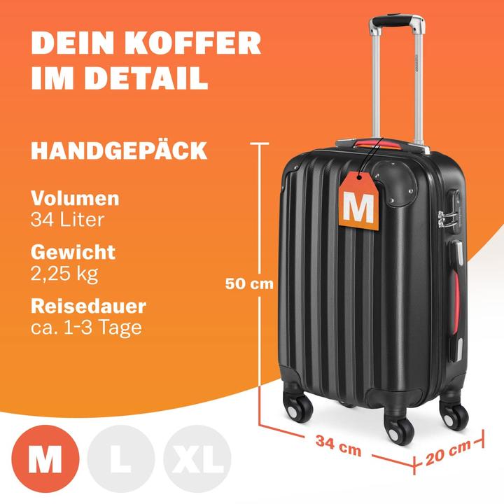 Actual product image Monzana Hard case (34 l, Hand luggage (up to 50 litres))