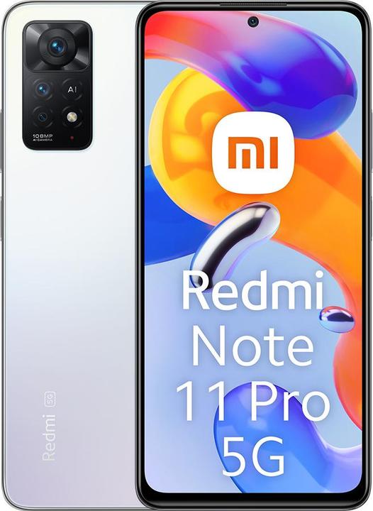 Image du produit Xiaomi Redmi Note 11 Pro 5G (6GB) (128 Go, Blanc polaire, 6.67", Double SIM hybride, 108 Mpx, 5G)