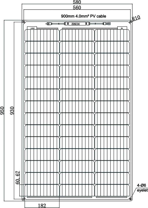 Immagine prodotto Enjoy solar Modulo solare semi-flessibile ETFE Marine 100W/12V (100 W, 3.10 kg)
