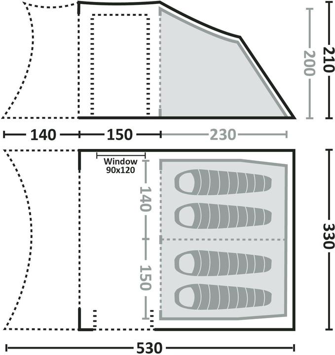 Actual product image Eureka! Tomichi Lodge BTC RS Tent (4 persons)