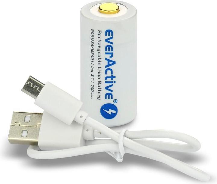 Immagine prodotto Everactive 16340 / RCR123A 3,7V 700 mAh - Batteria ricaricabile (1 pz., RCR123A, 650 mAh)