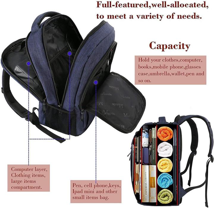 Immagine prodotto Only-Bags.Store Zaino per computer portatile da 15,6 pollici Zaino scuola Teen impermeabile Borsa scuola antifurto (32 l)