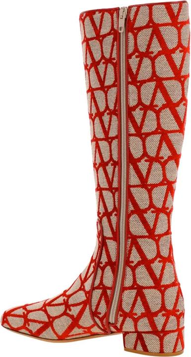 Actual product image Valentino Garavani Canvas Logo Boots (36)