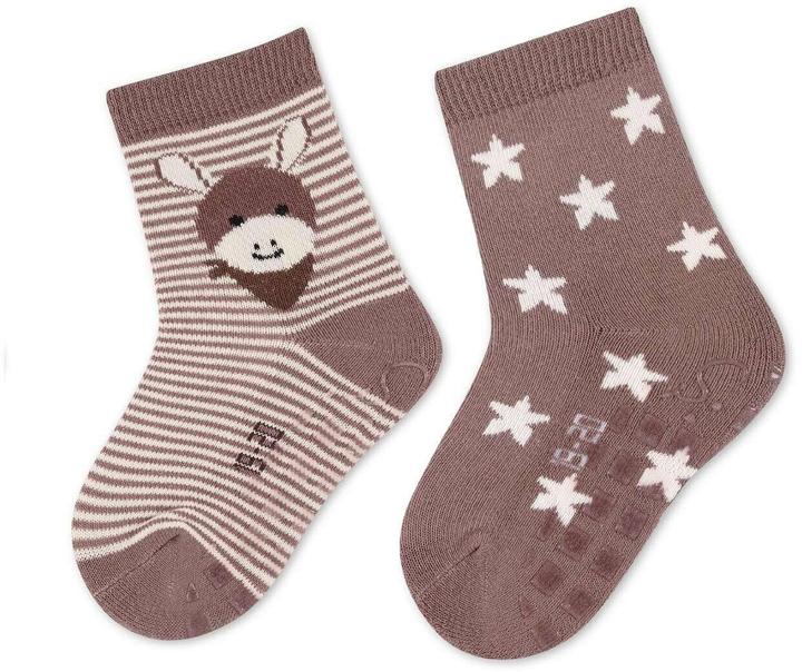 Sterntaler Antirutsch-Socken Emmi 2er Set Braun Gr. 23/24 (2er Pack, 24)