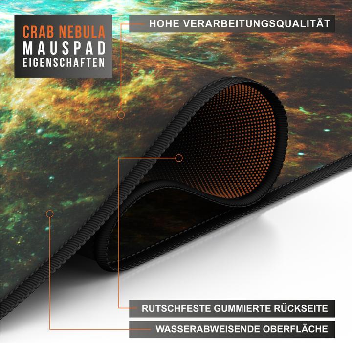 Produktbild CSL Gaming Mauspad, XXL Mausmatte 900 x 400mm, Präzision & Geschwindigkeit, Galaxie (XXL)