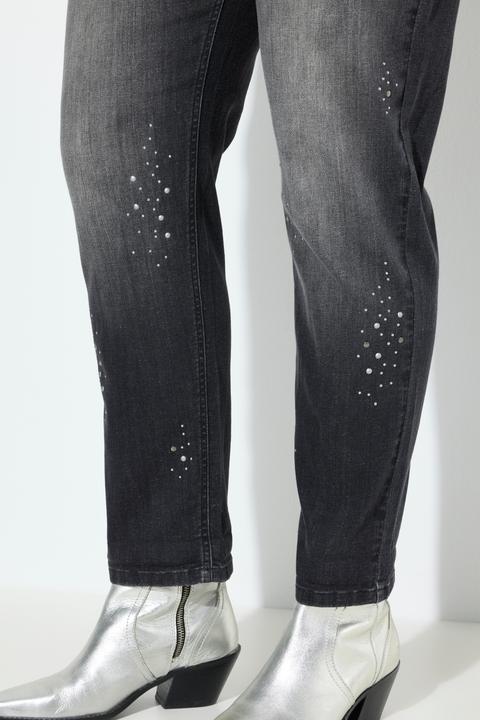 Produktbild Ulla Popken Boyfriend-Jeans, Ziernieten, Stretchdenim (48)