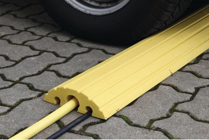 Productafbeelding Dancop Slang en kabelbrug L1200xB210xH65mm massief rubber geel (Kabelbrug, 121 cm)