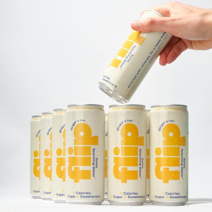 Image du produit Flip Gingembre & Yuzu - Swiss sparkling water+ (12 x 33 cl)