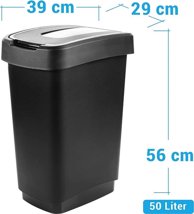 Image du produit 2friends 2 poubelles avec couvercle basculant (50 l)