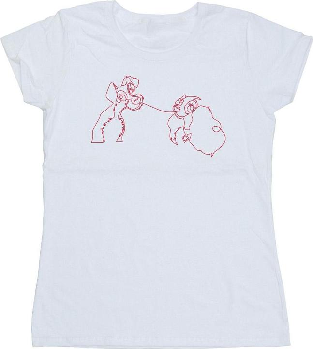 Disney Lady And The Tramp Spaghetti Outline TShirt (M)